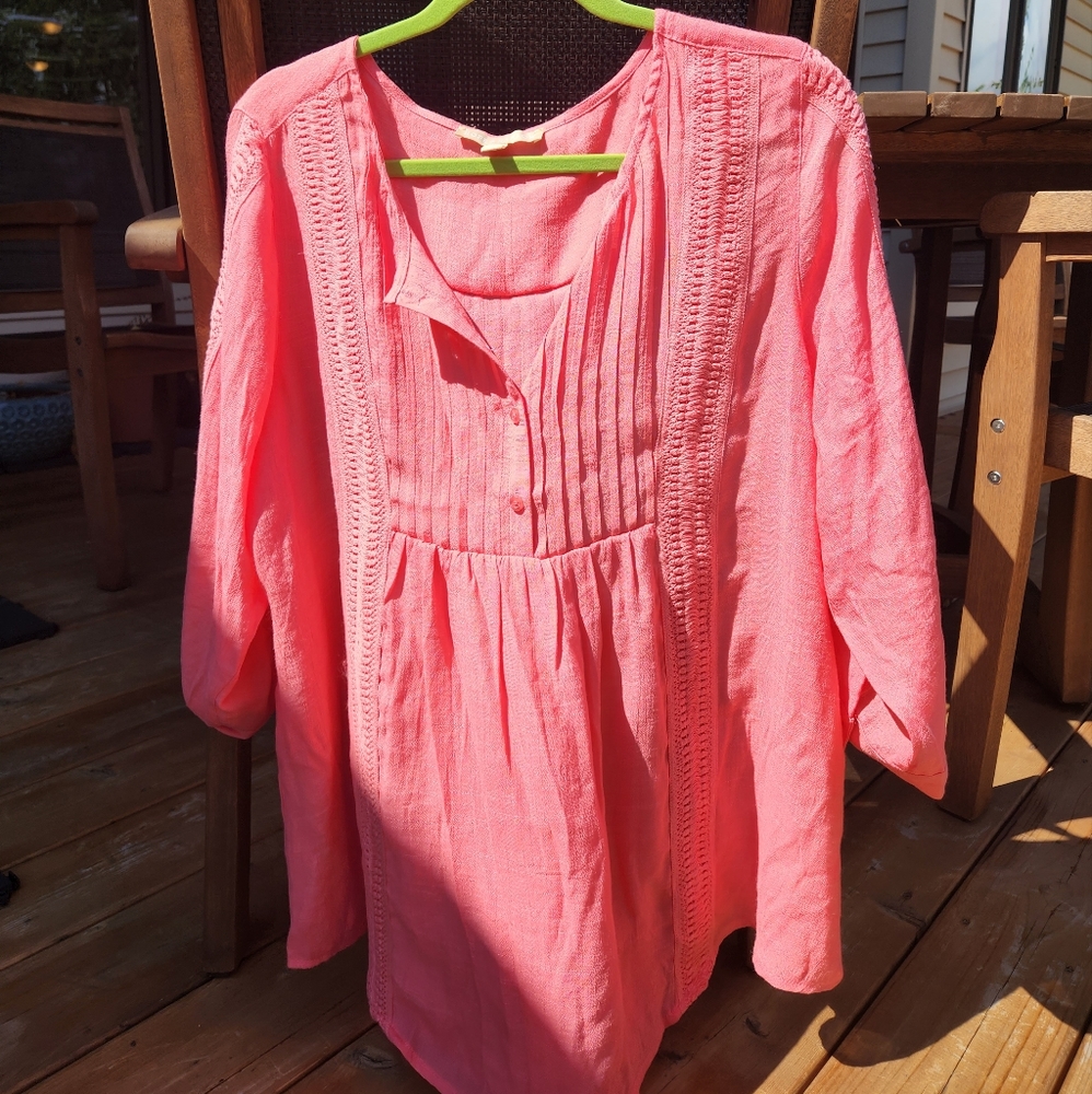 Hope & Harlow Pink Blouse